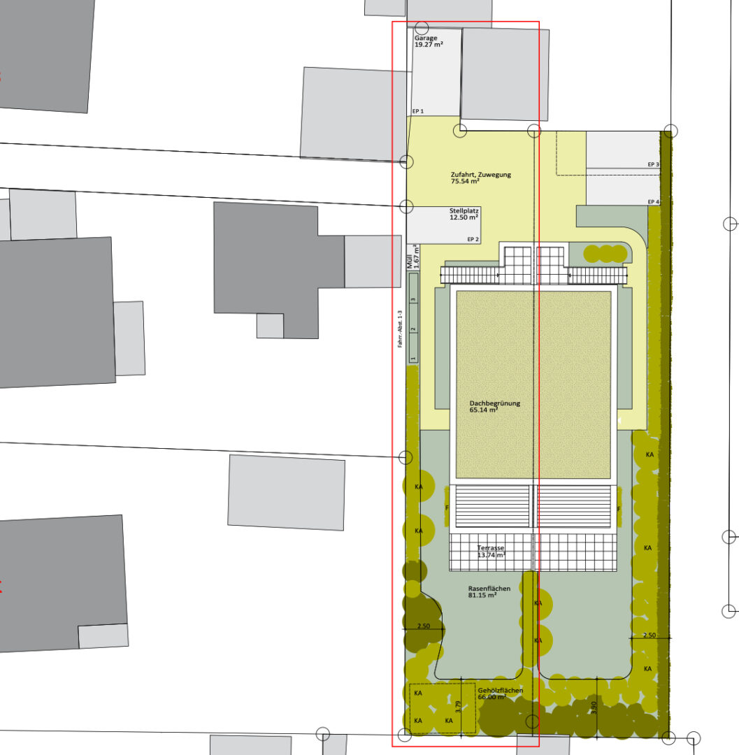 Freiflächenplan (beispielhaft)