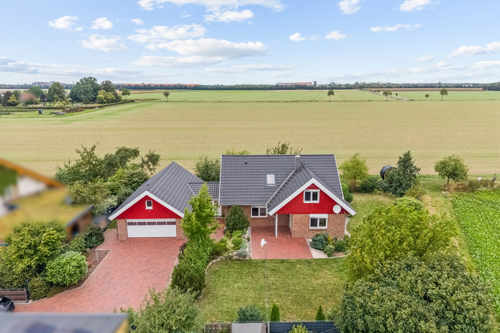 Luftbild von vorn