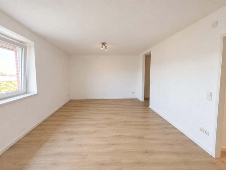 KI-bearbeitete Visualisierung Wohn-/Schlafzimmer nach geplanter Fertigstellung